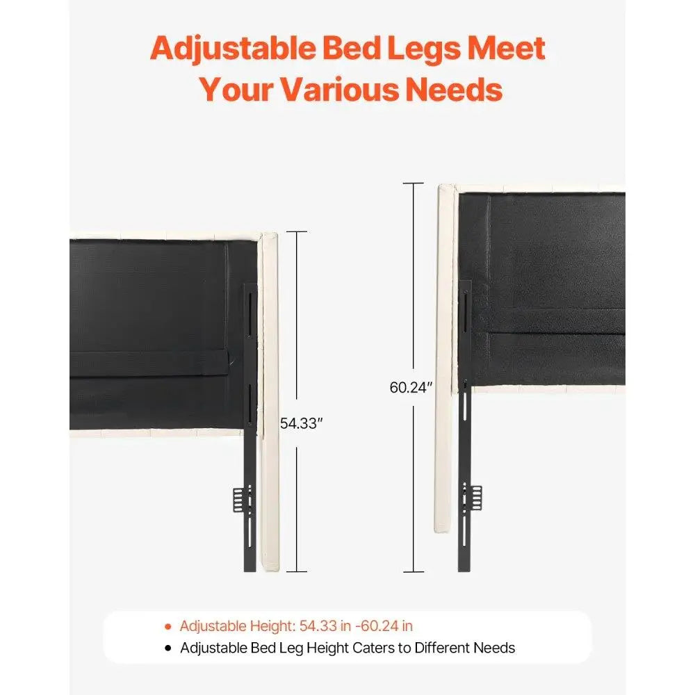 Adjustable Height Headboard for King Size Bed