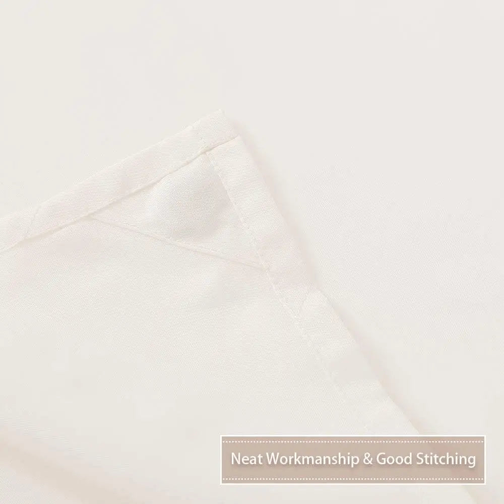 72 x 72 inch Ivory 100% Waterproof Fabric Shower Curtain Liner with Magnets.