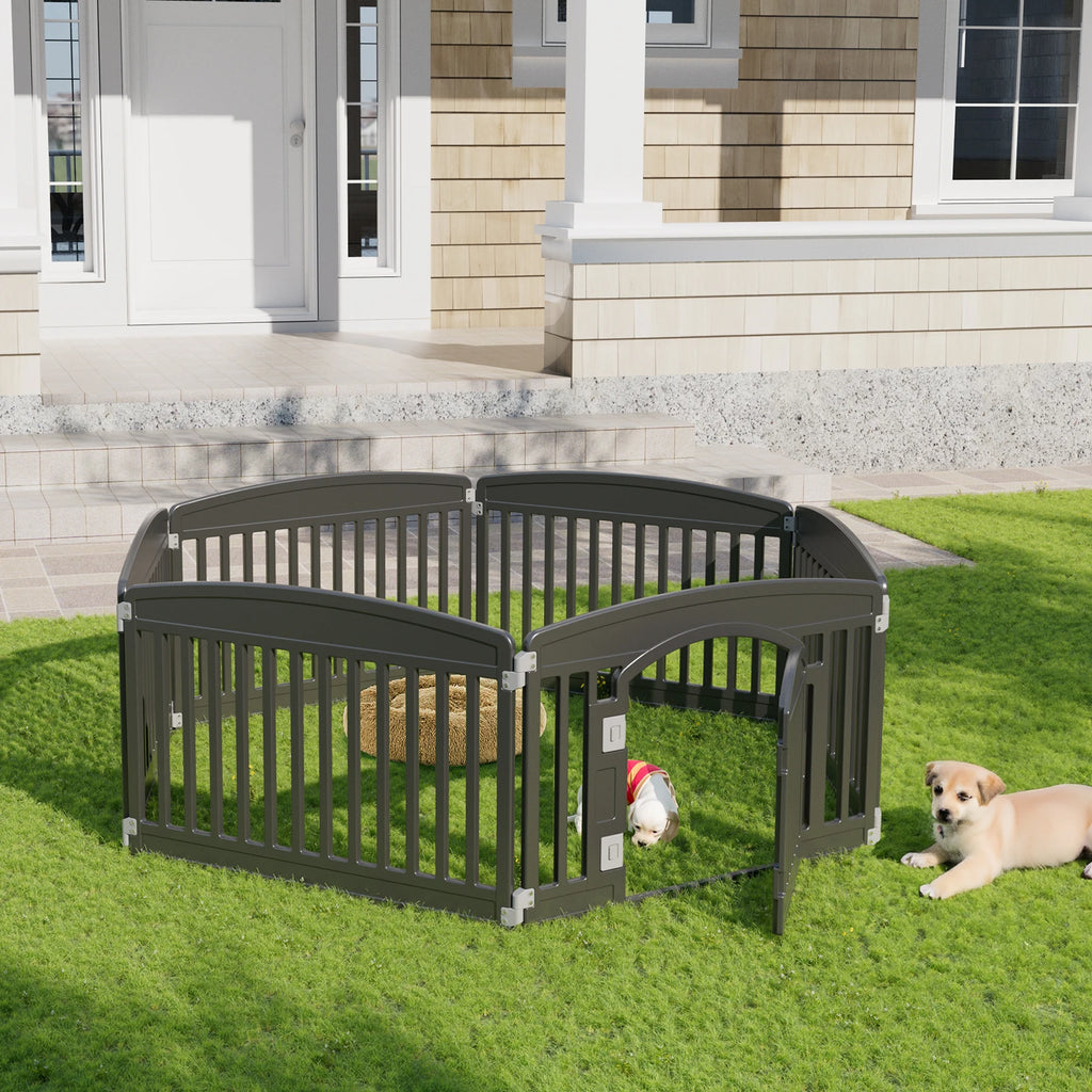 Plastic Dog Expandable and Durable Playpen. Foldable and Durable for Use Indoor or Outdoor with  Small to Medium Pets