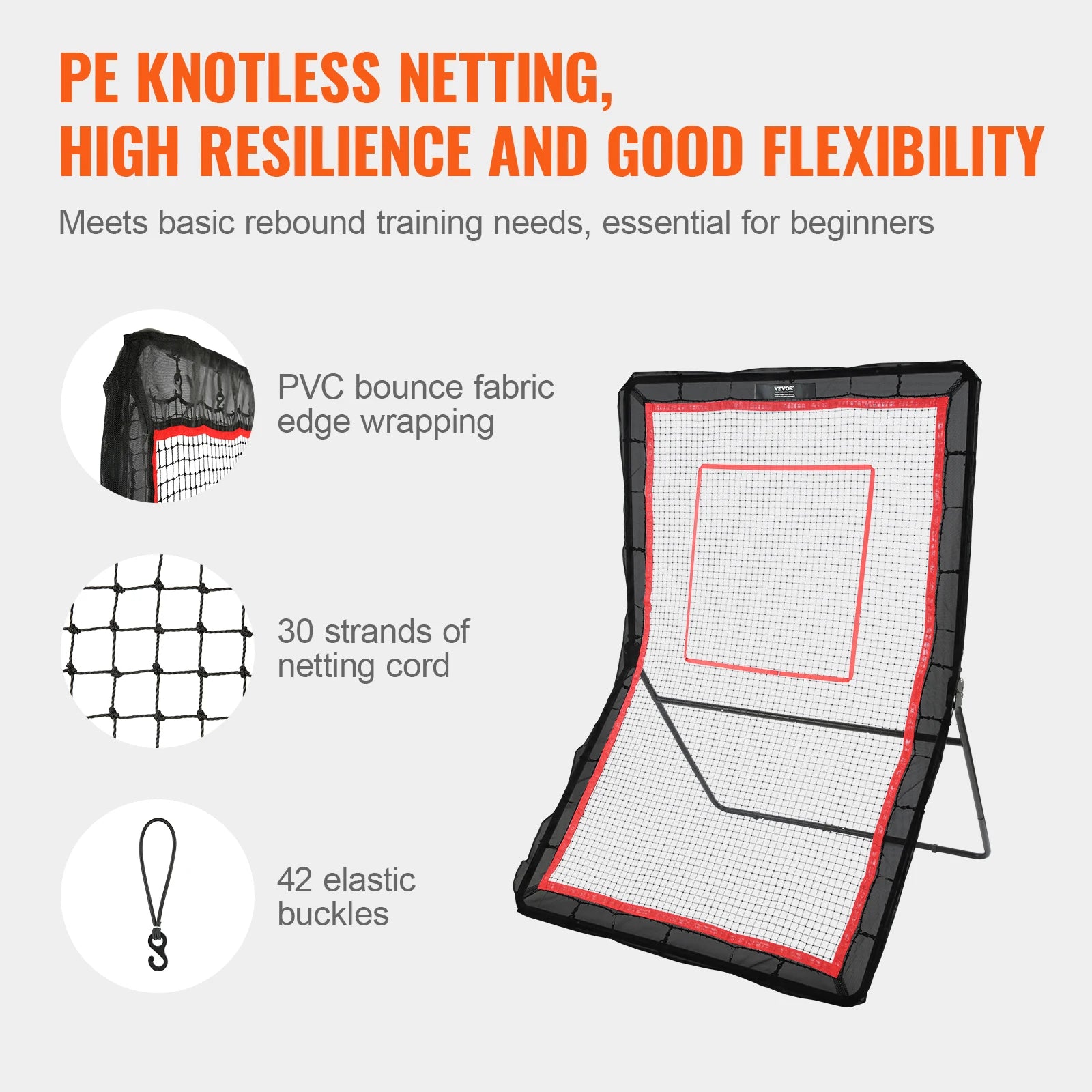 5x7 Ft Rebounder Net/Training Screen for Lacrosse, Volleyball,, and Baseball Softball