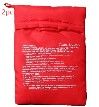 Microwave Reusable 4 Minute Potato Cooker Bag.