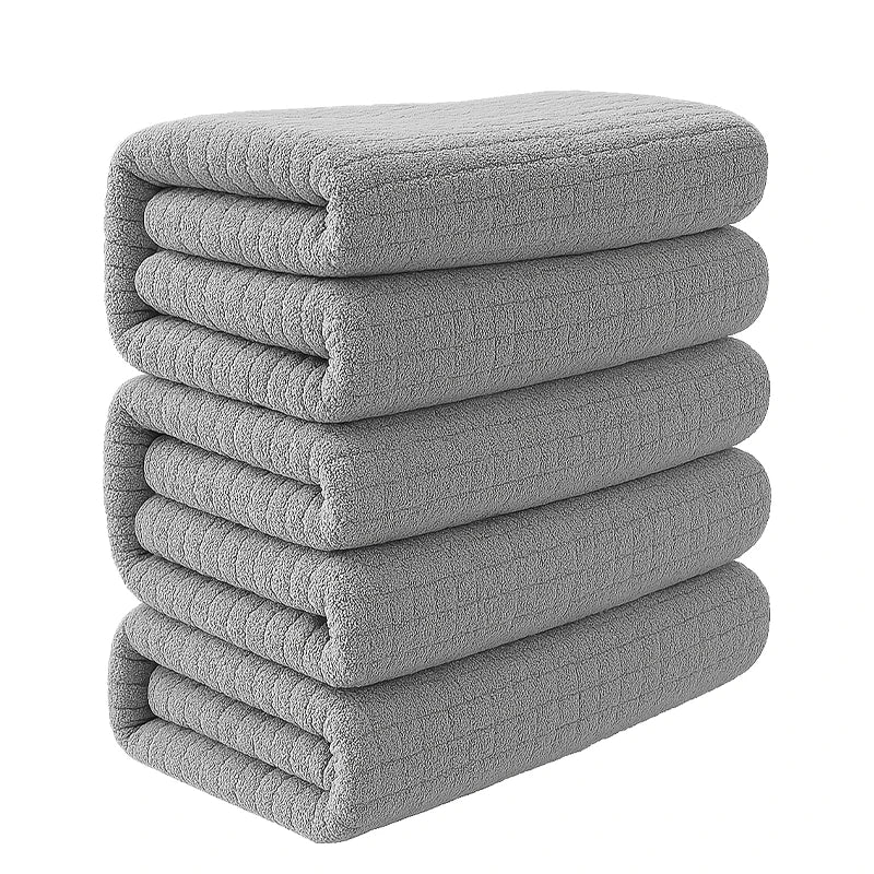 4-piece Luxury Bamboo Fiber Cotton Towel Set.