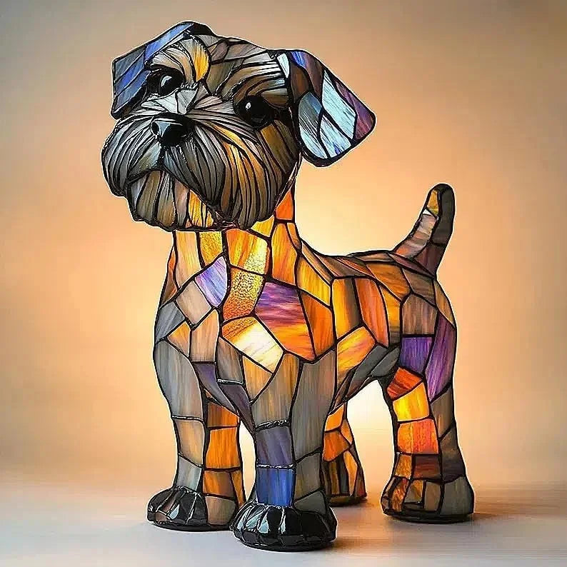 LED Various Dog Breeds Tabletop or Desktop Stained Resin Night Light