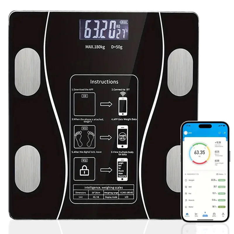 LED Digital Smart Weight Scale; Analyzes Body Composition