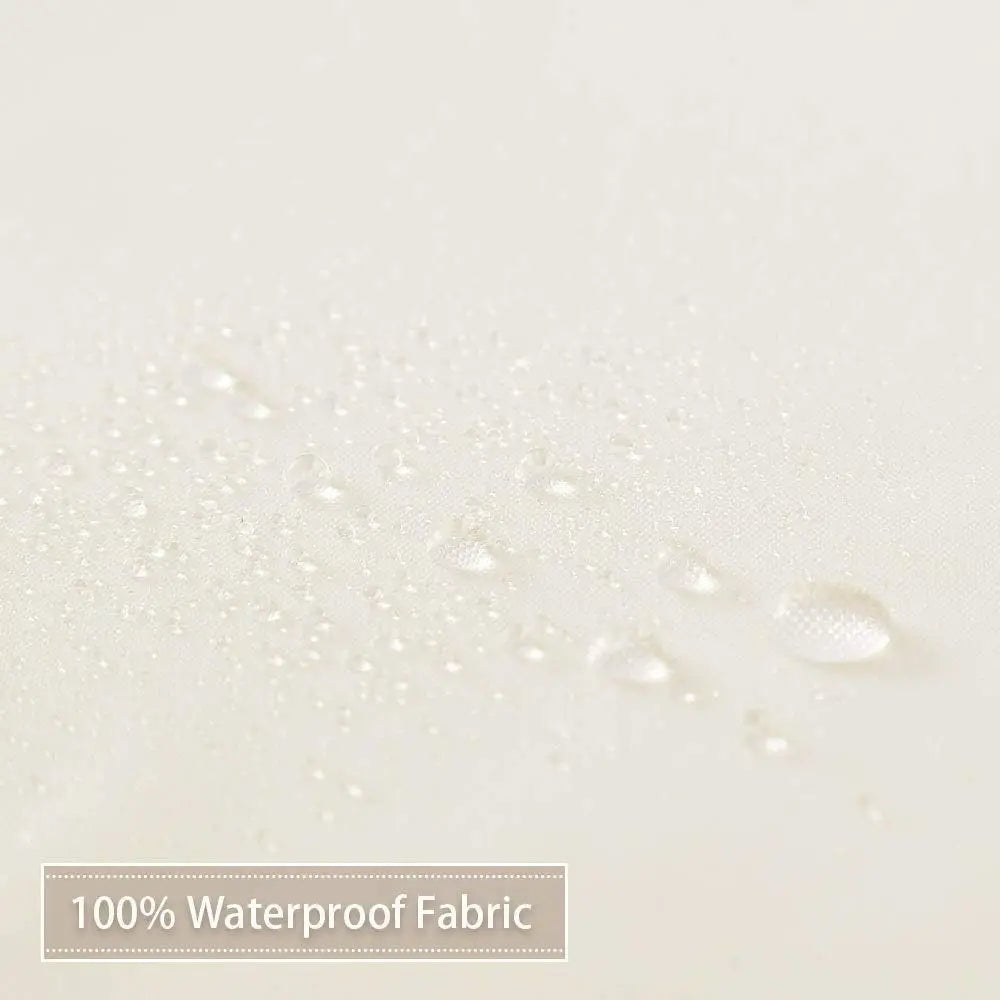 72 x 72 inch Ivory 100% Waterproof Fabric Shower Curtain Liner with Magnets.