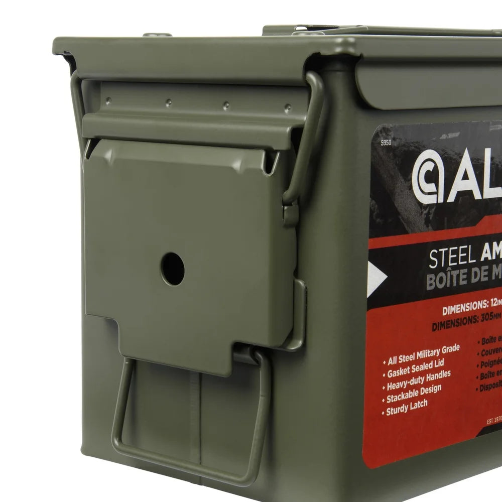 Heavy Duty Lockable Waterproof Classic Steel Ammo Box.