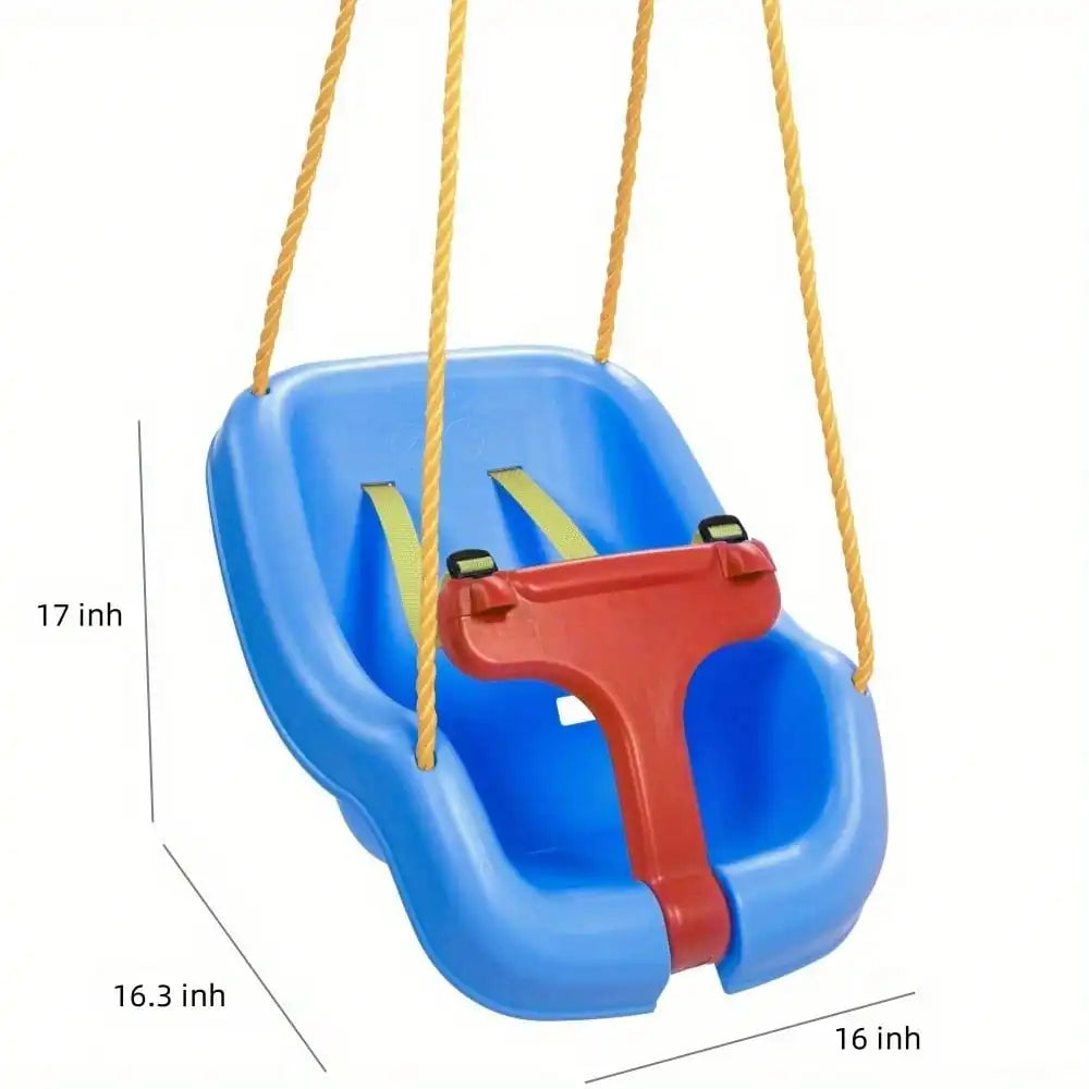 Comfortable, safe , fun and versatile toddler swing for indoor or outdoor use.