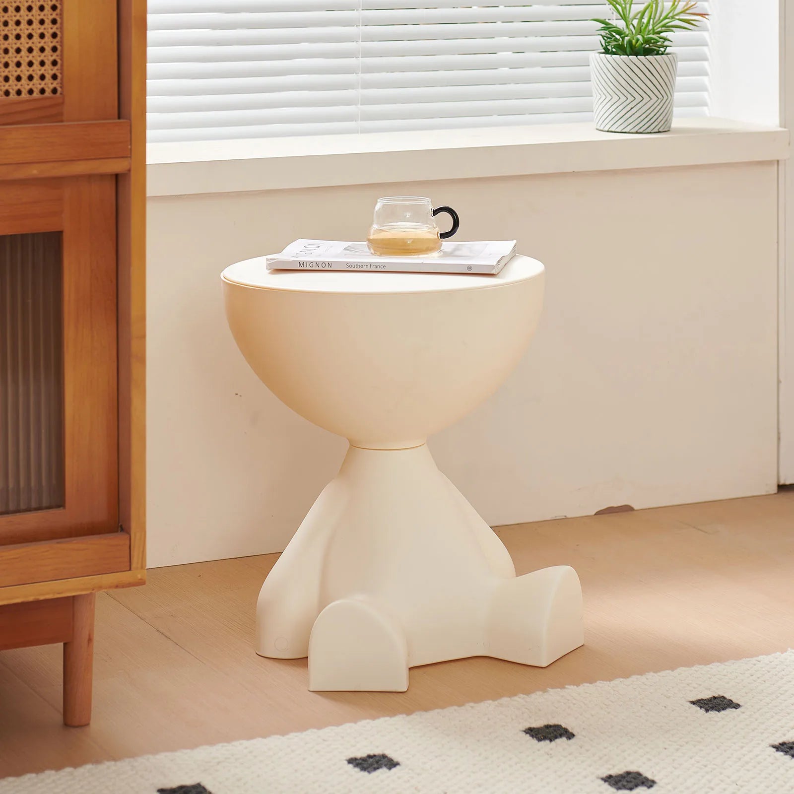 Small Round Multi-Use Coffee Table with Lift Off Top.