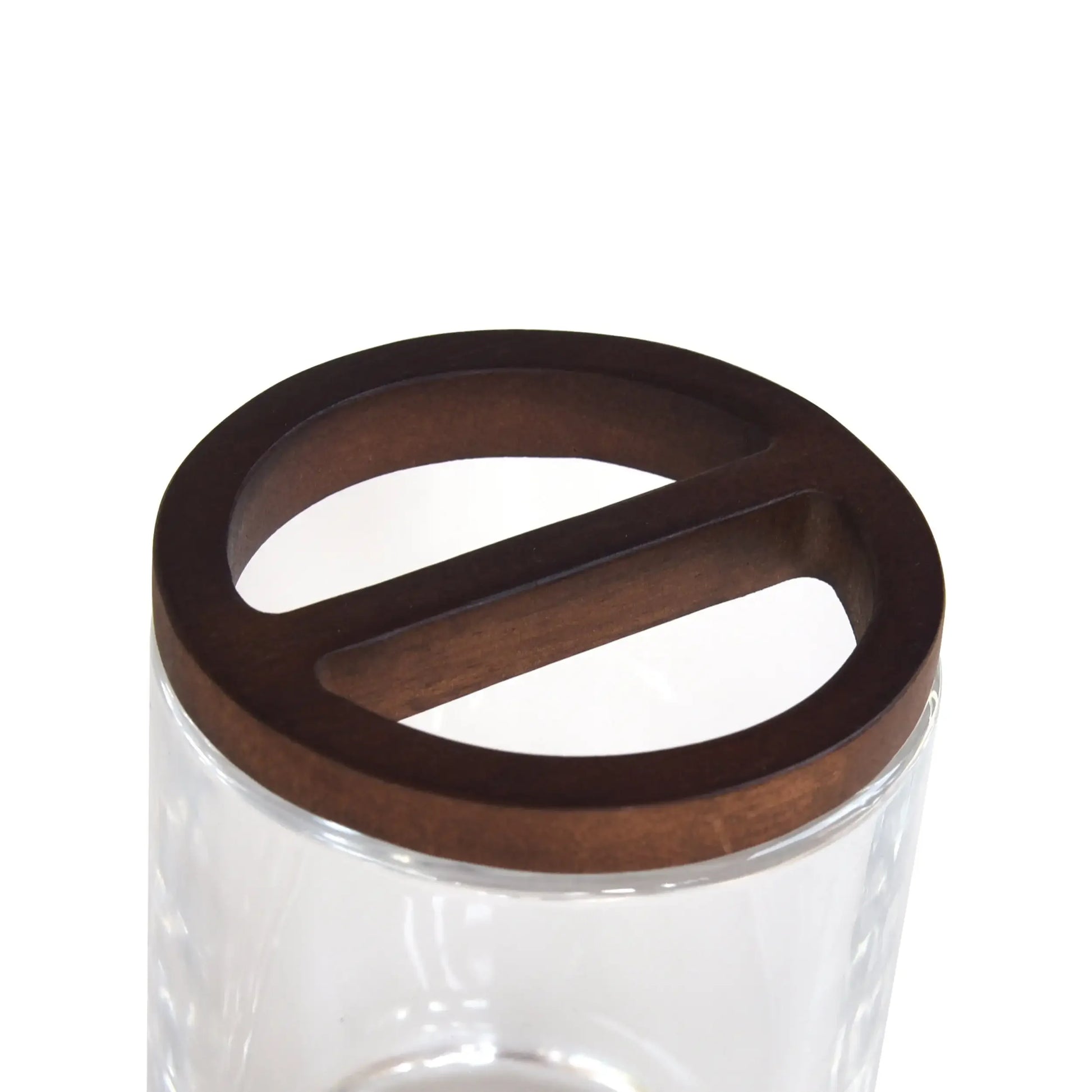 Acacia Wood and Glass Toothbrush Holder
