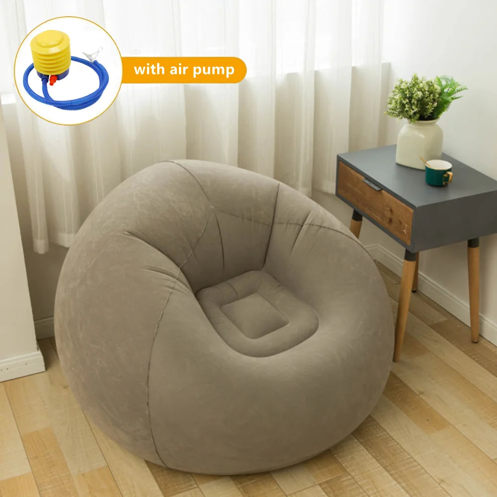 Large Soft and Comfortable Inflatable Sofa Bean Bag Chair with Air Pump Included.
