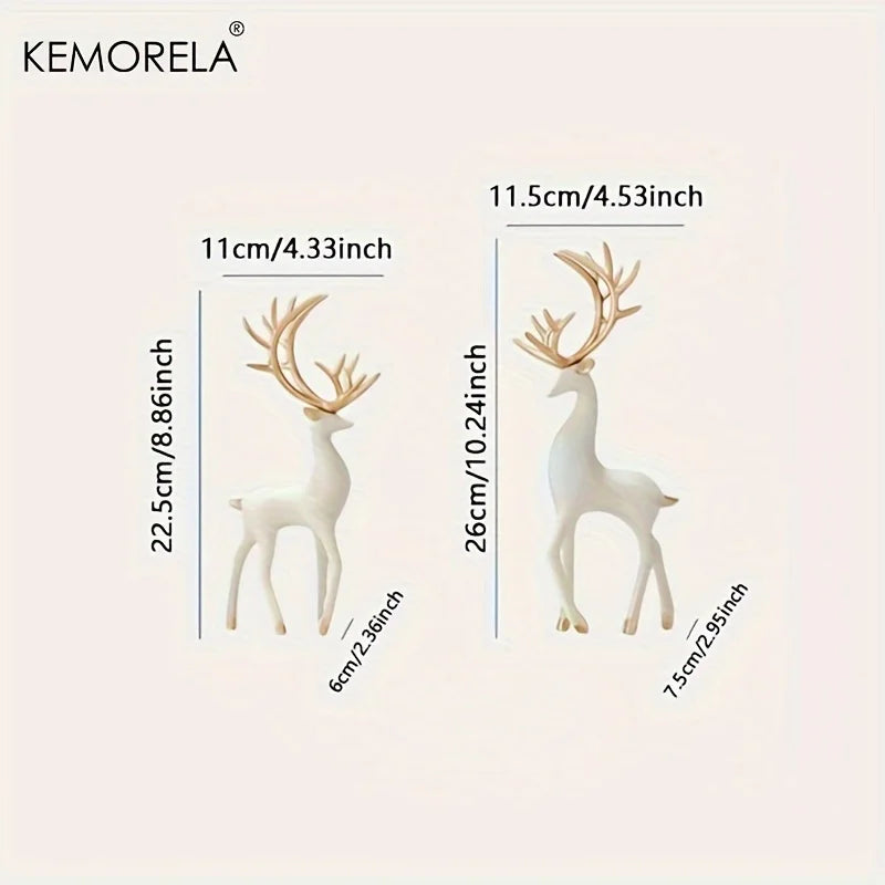 Christmas Elk Resin Statue for Nordic Tabletop Decoration