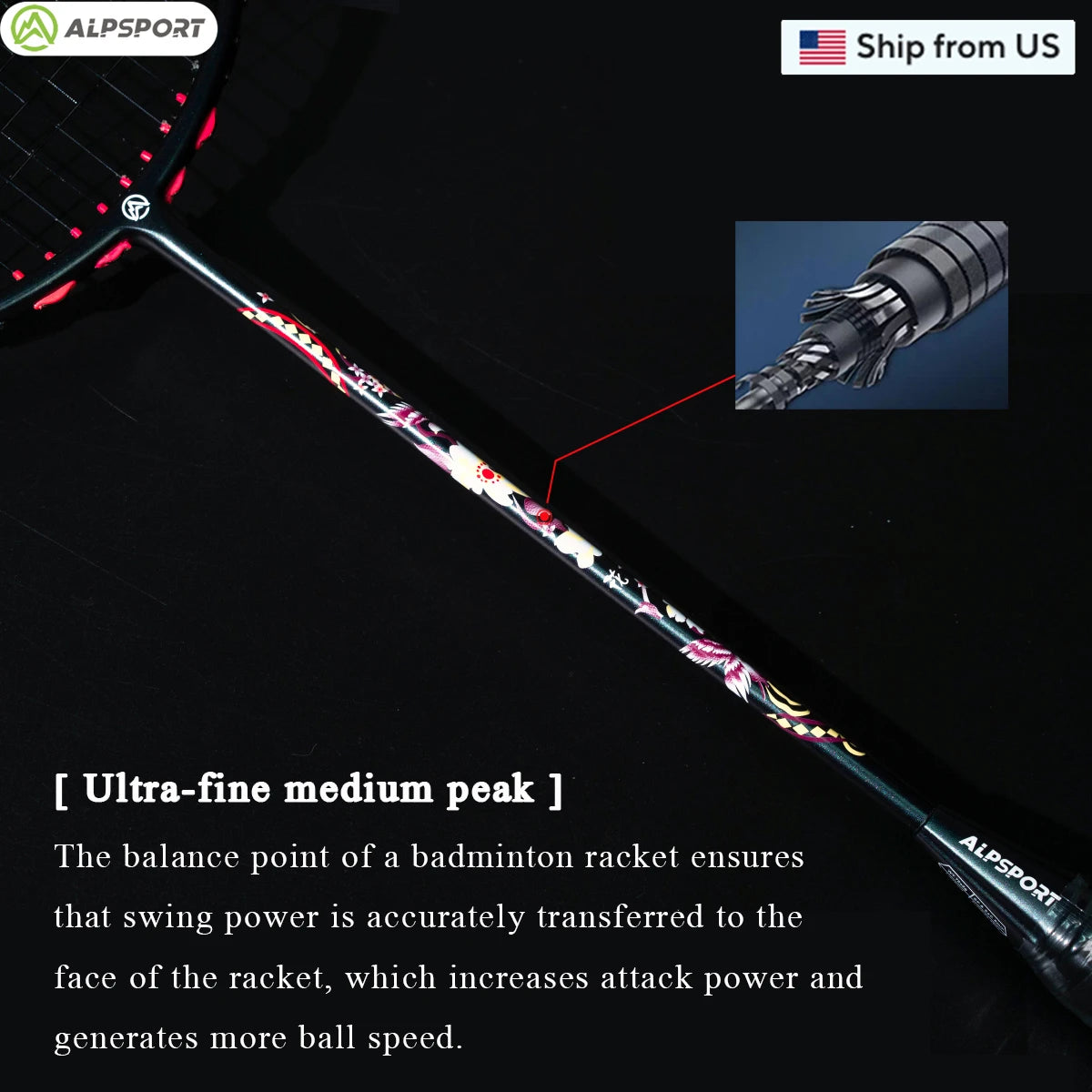 Ultralight Offensive Professional Carbon Fiber Badminton Racket