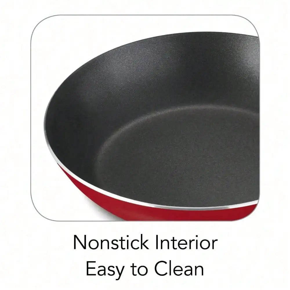 9-Piece Nonstick Cookware Set, Red