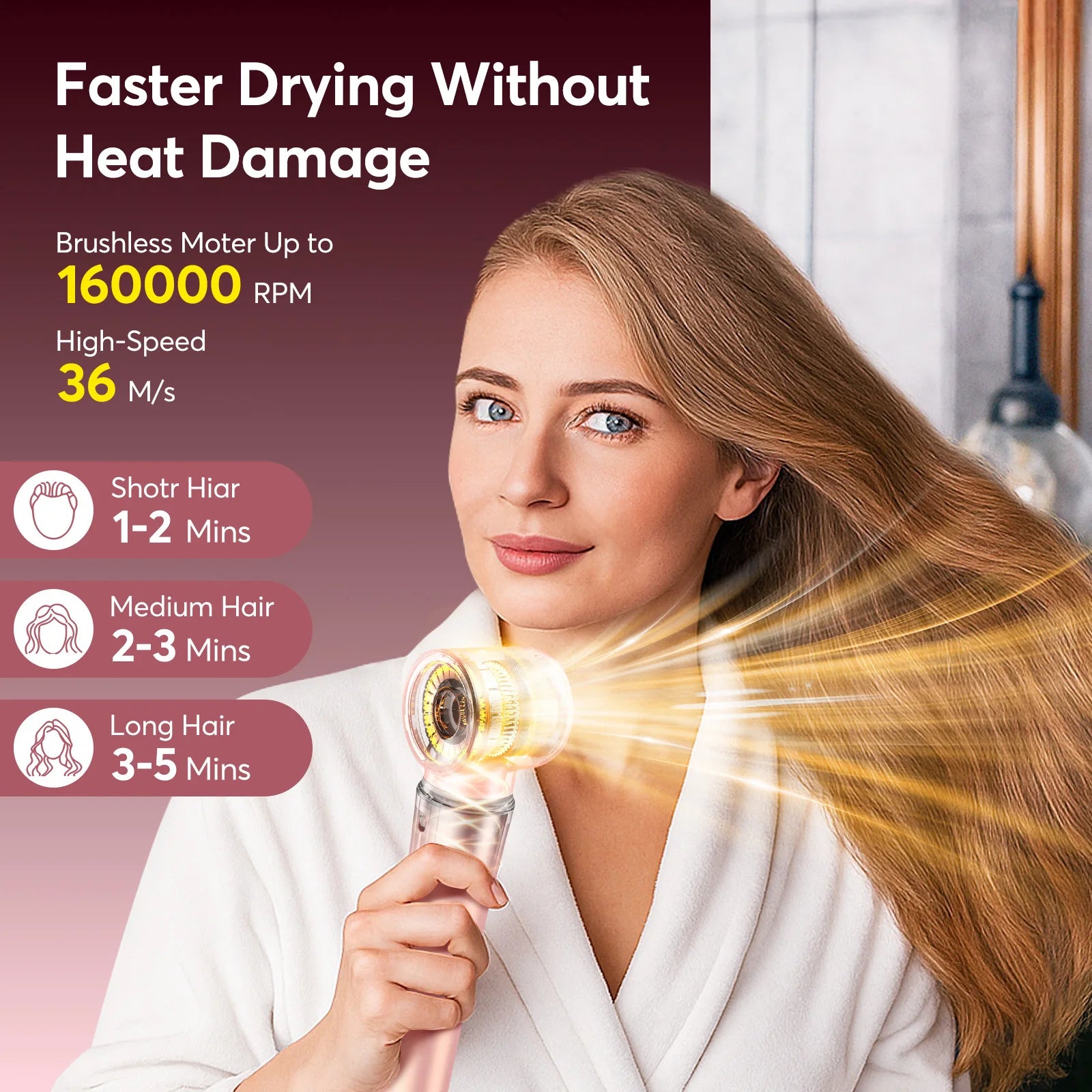 5-in-1 Styling System – Curl, Volumize, or Straighten with High-Speed Hot Air Styling Brush including Travel Bag