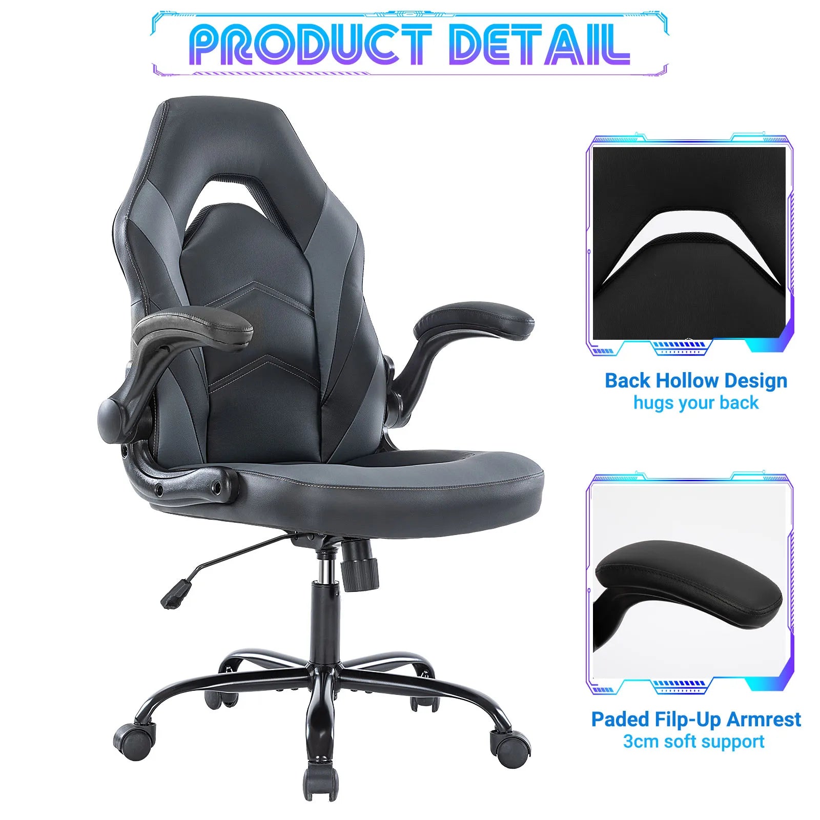 Ergonomic Adjustable Computer Chair for Office, Home, or Gaming