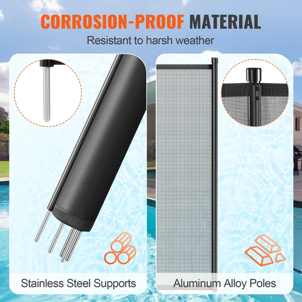VEVOR Removable Child Safety Fence  for Inground Pools.  Teslin PVC Fence Mesh Protects Kids and Pets