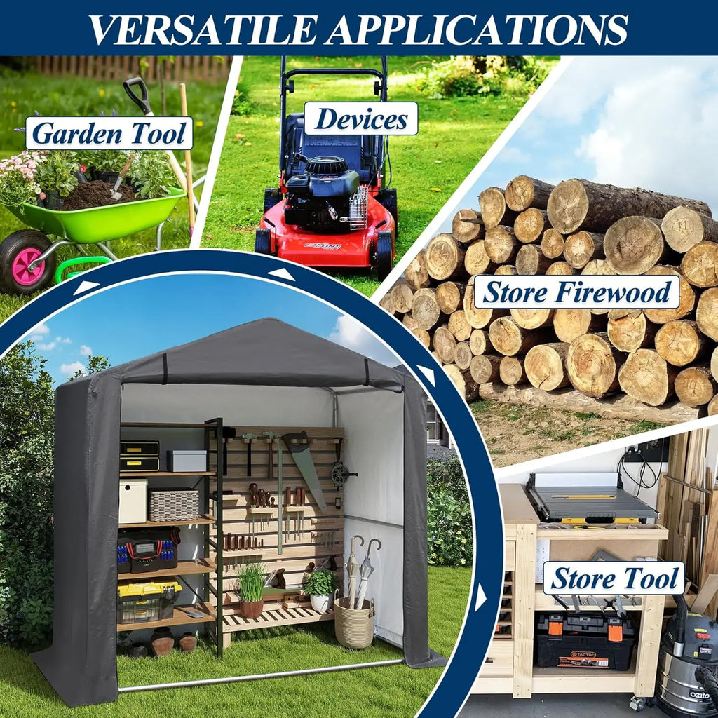 Heavy Duty Outdoor Fabric Storage Shed