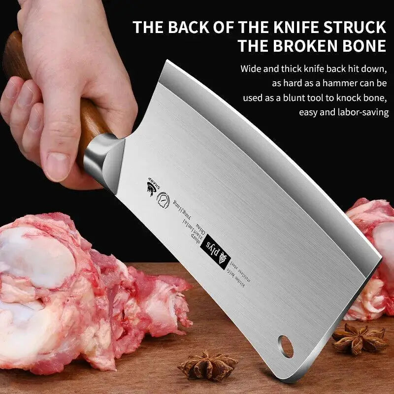 Hand Forged Multi-functional Heavy Duty Kitchen Chef Chopping Knife.
