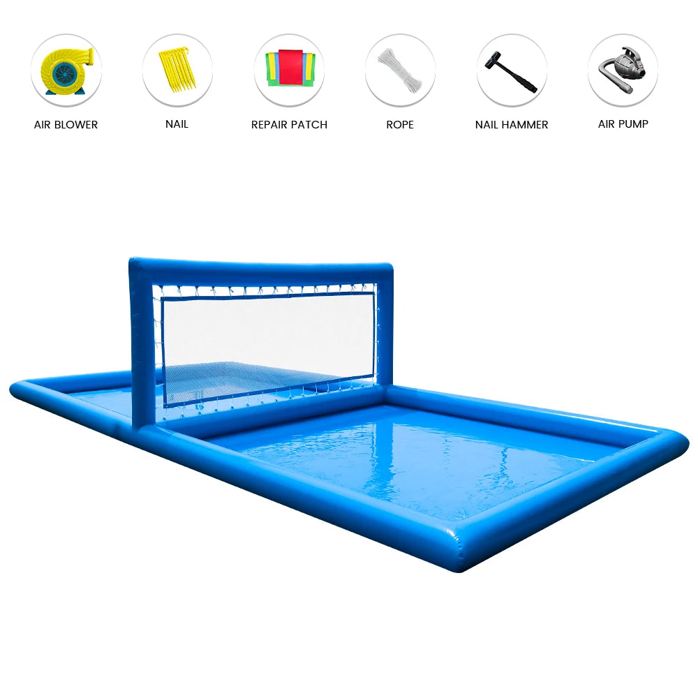 33ft Inflatable Outdoor Water Volleyball Court .