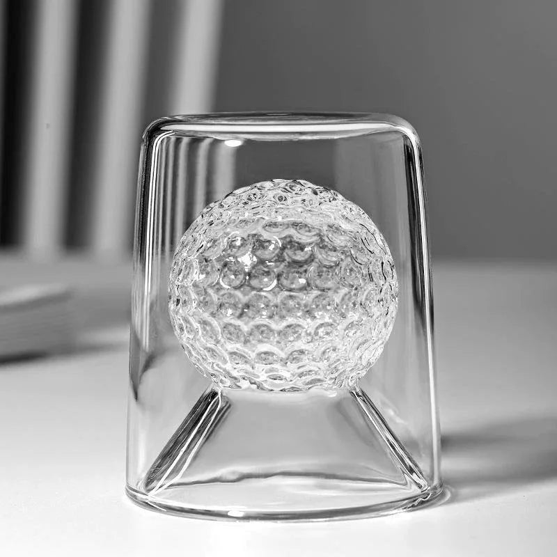 Unique Golf Whiskey Decanter Set with 4 Golf Ball Shot Glasses,