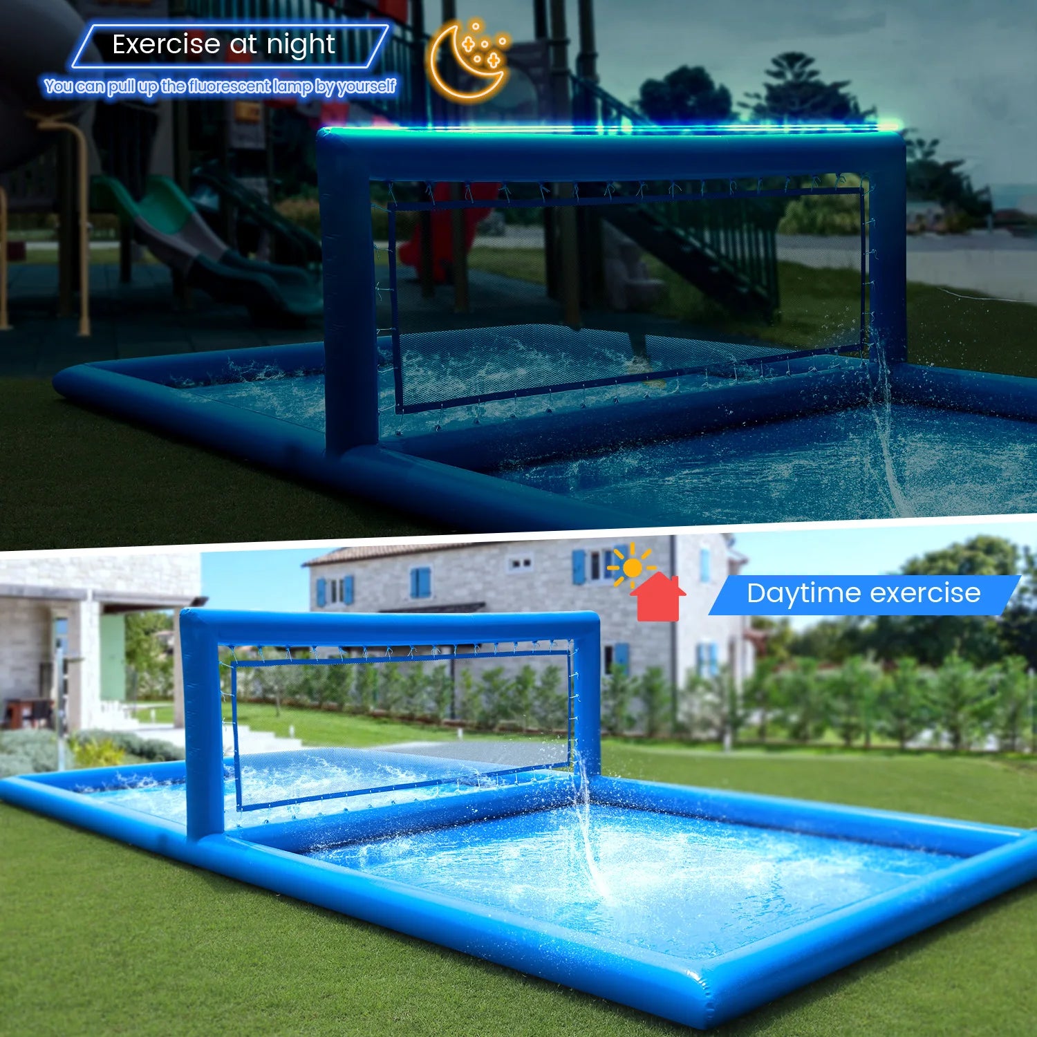 33ft Inflatable Outdoor Water Volleyball Court .