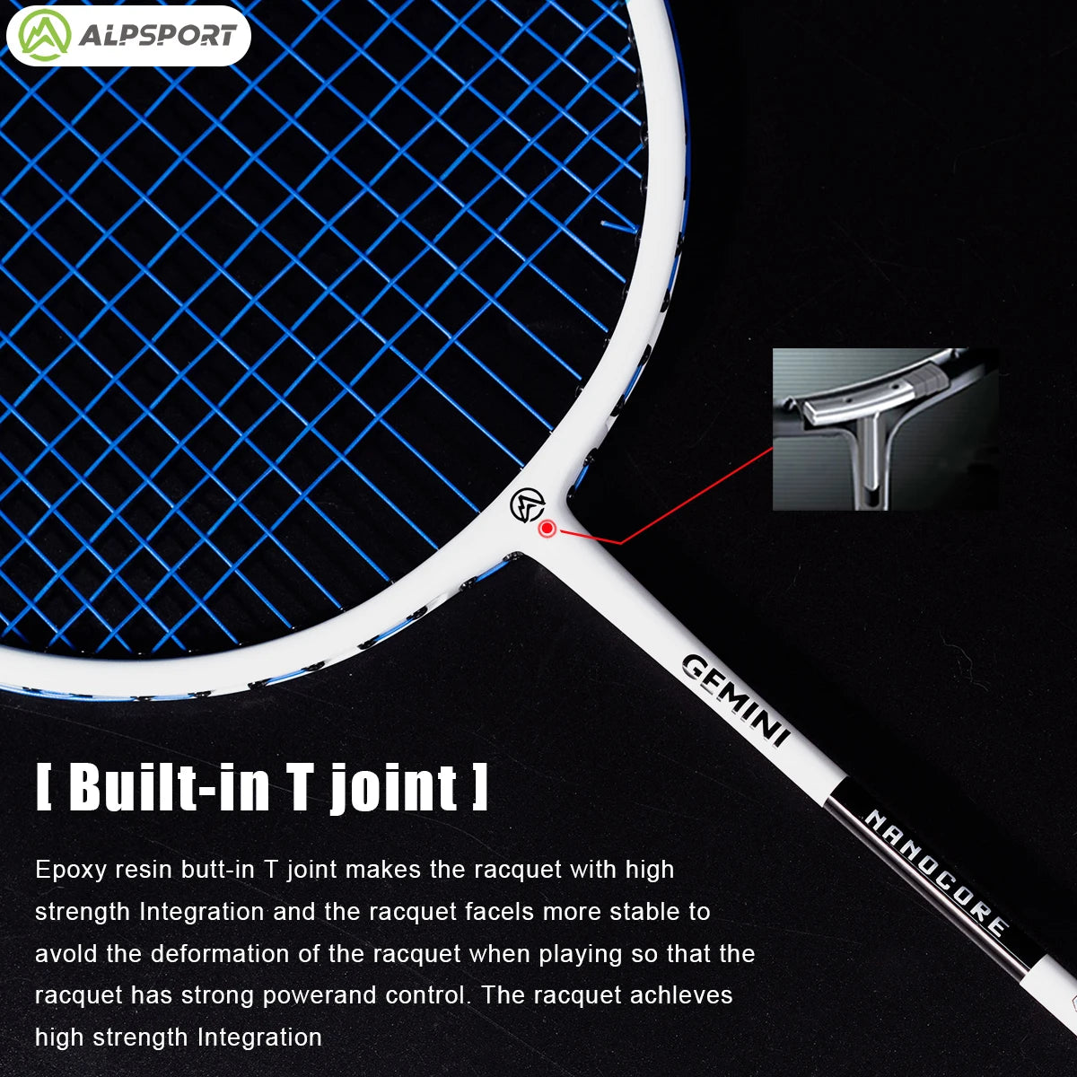 2 Badminton Rackets with Badminton String and Carrying Bag.