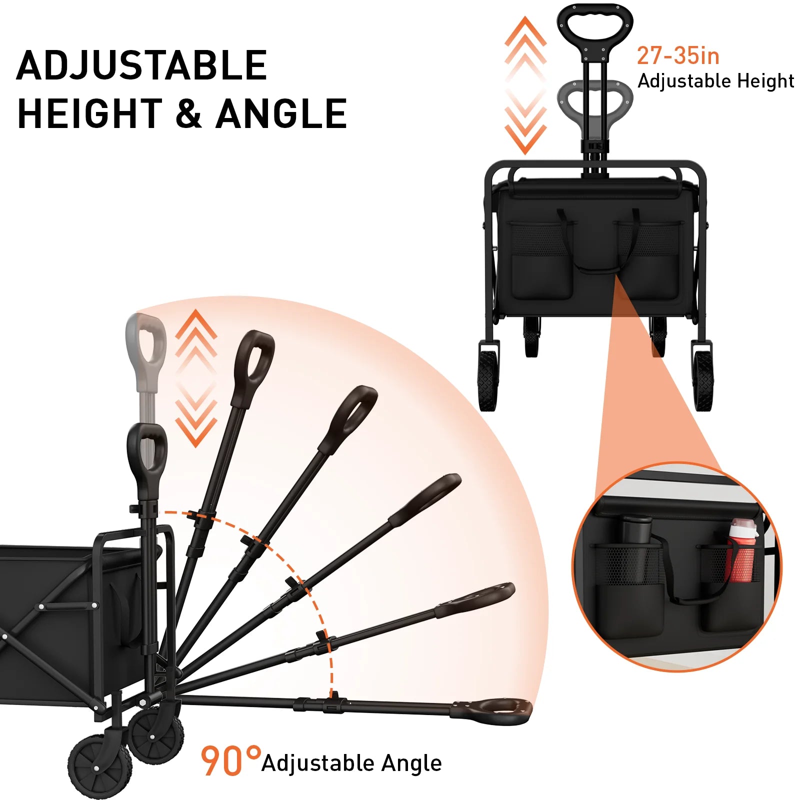 Portable Adjustable  Multi-use Household Folding Handcart