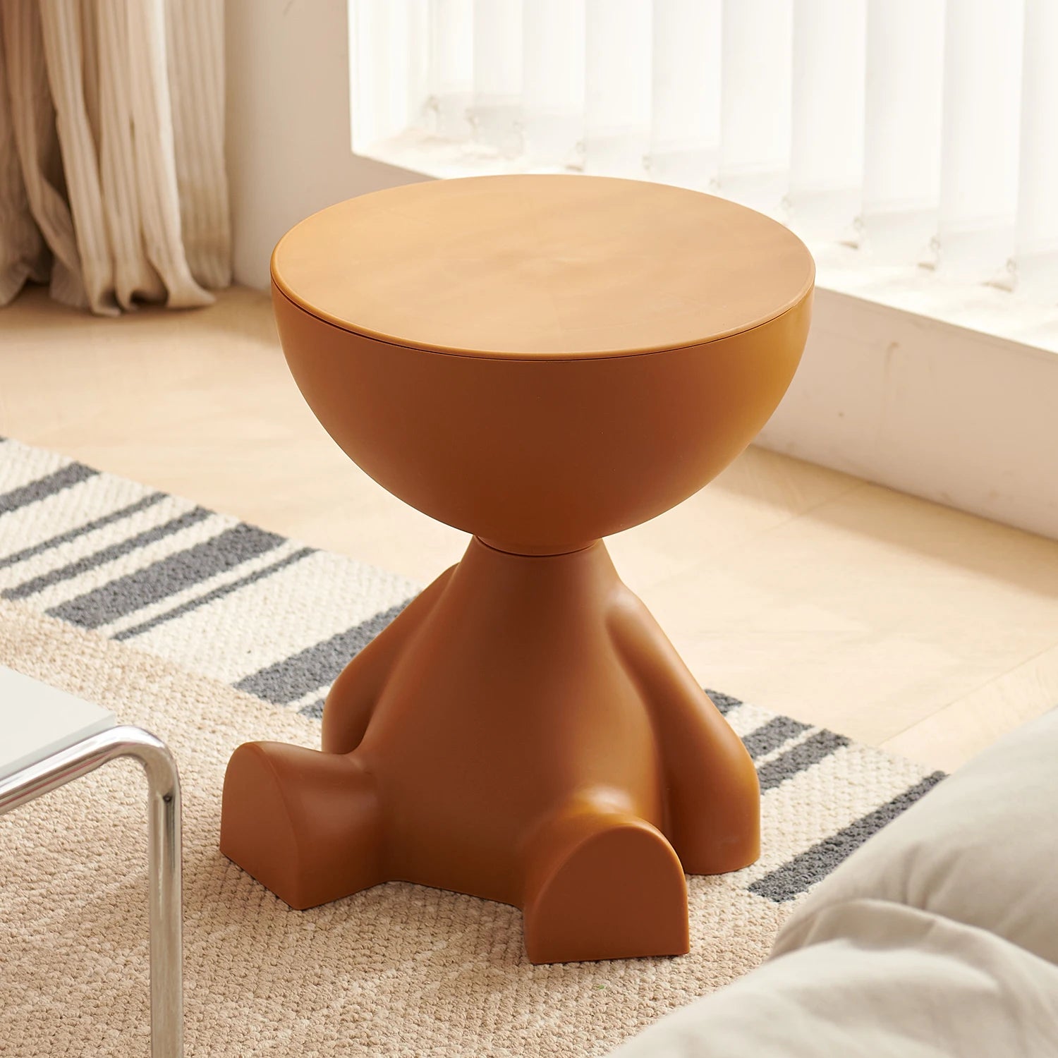 Small Round Multi-Use Coffee Table with Lift Off Top.