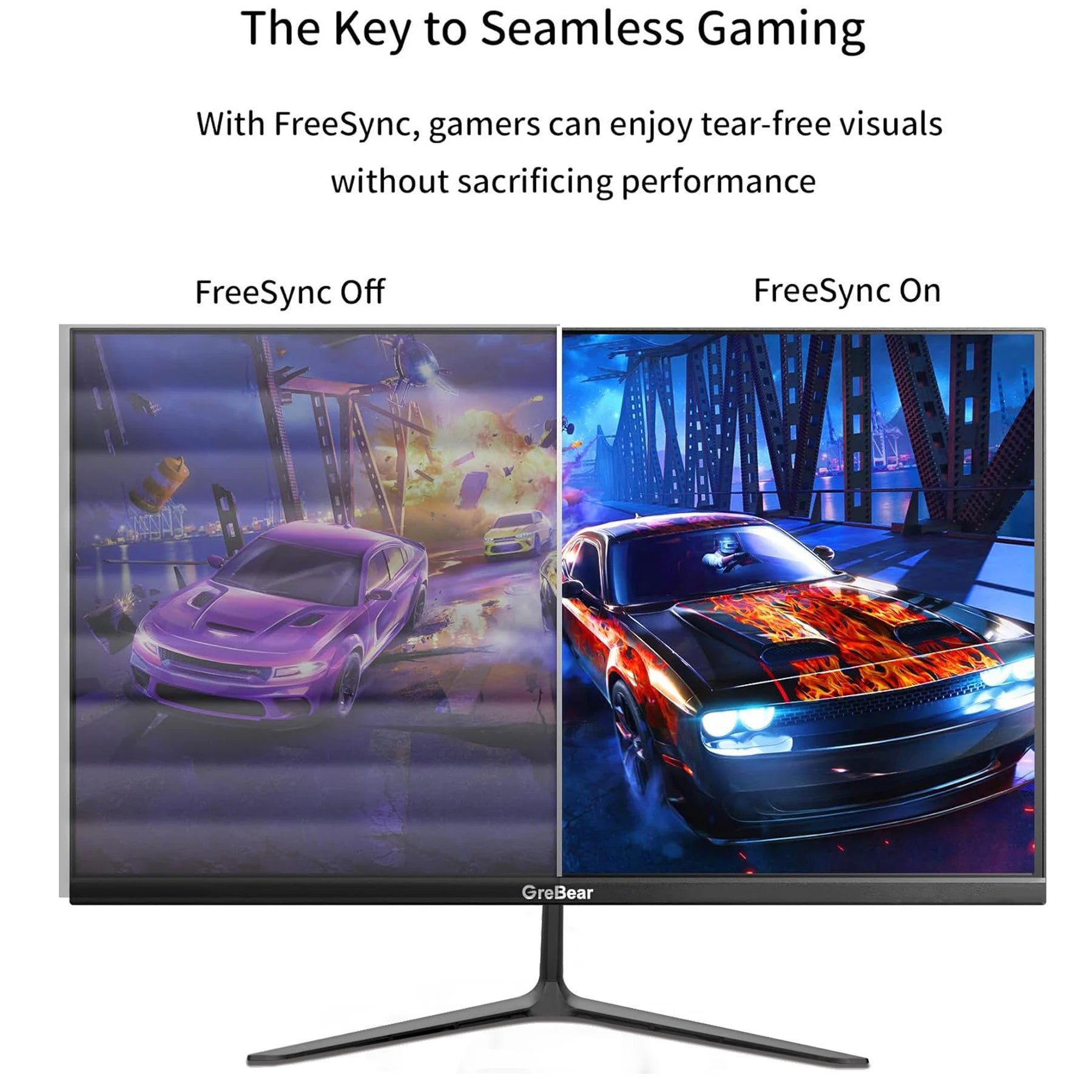 Personal Computer LED Blue Light 24-inch Display Desktop Monitor with LED Blue Light.