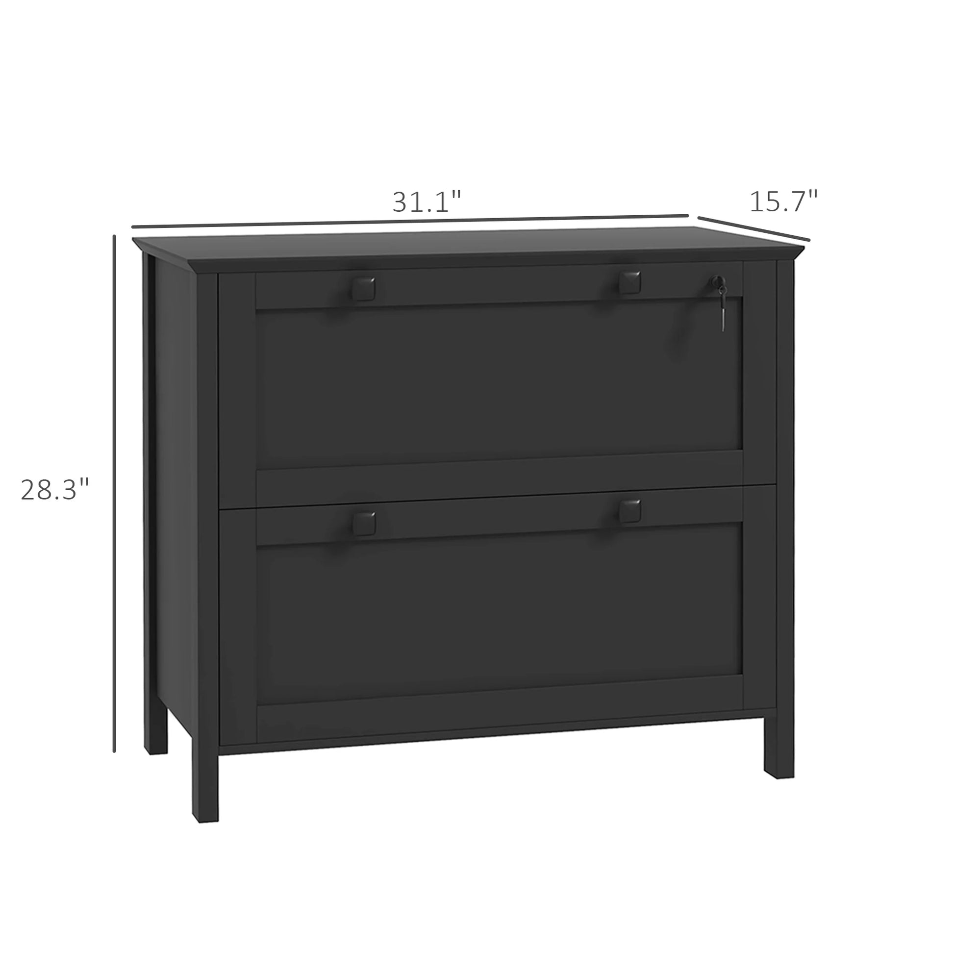 2 Drawer Lateral File Cabinet with Adjustable Hanging Bar.