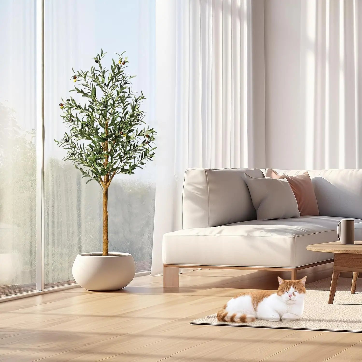 1Pc/2Pcs Large 4ft / 5ft / 6ft Artificial Faux Olive Tree ; Very Realistic Looking. For use indoor or outdoor.