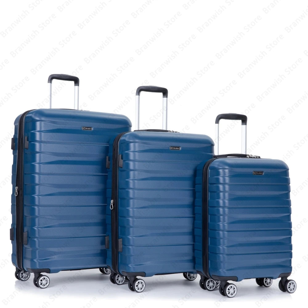 Lightweight Durable 3 Piece Expandable Luggage Set with TSA Lock and Spinner Wheels