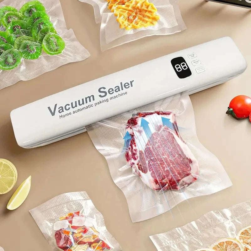 3-in-1 Automatic Vacuum Sealer Machine With LED Display & 10 Vacuum Bags.
