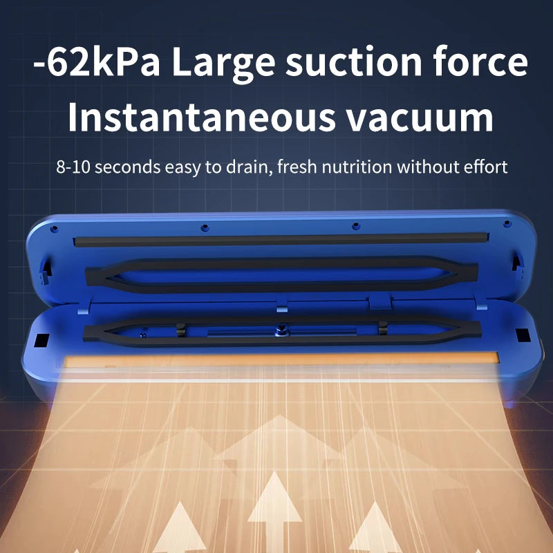 LCD Touch Screen Automatic Vacuum Sealing Machine for Household Food.
