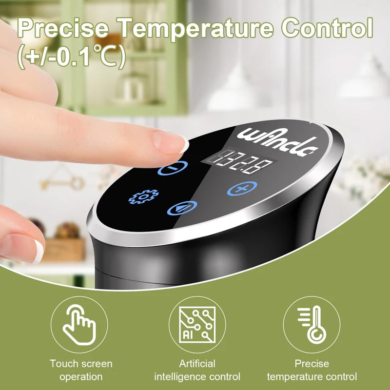 1100W Waterproof Vacuum Sous Vide Slow Cooker with Digital LCD Display