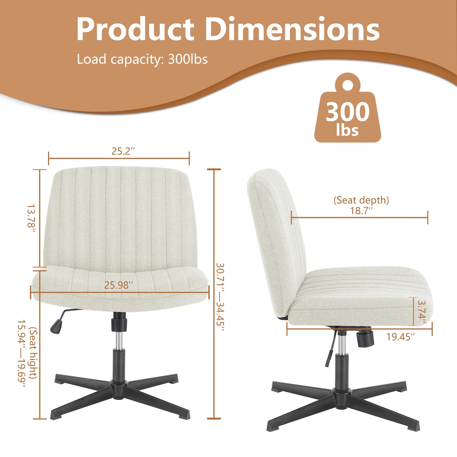 Wide, Armless, Adjustable, Swivel, Cross Legged Rocking Gaming Chair.