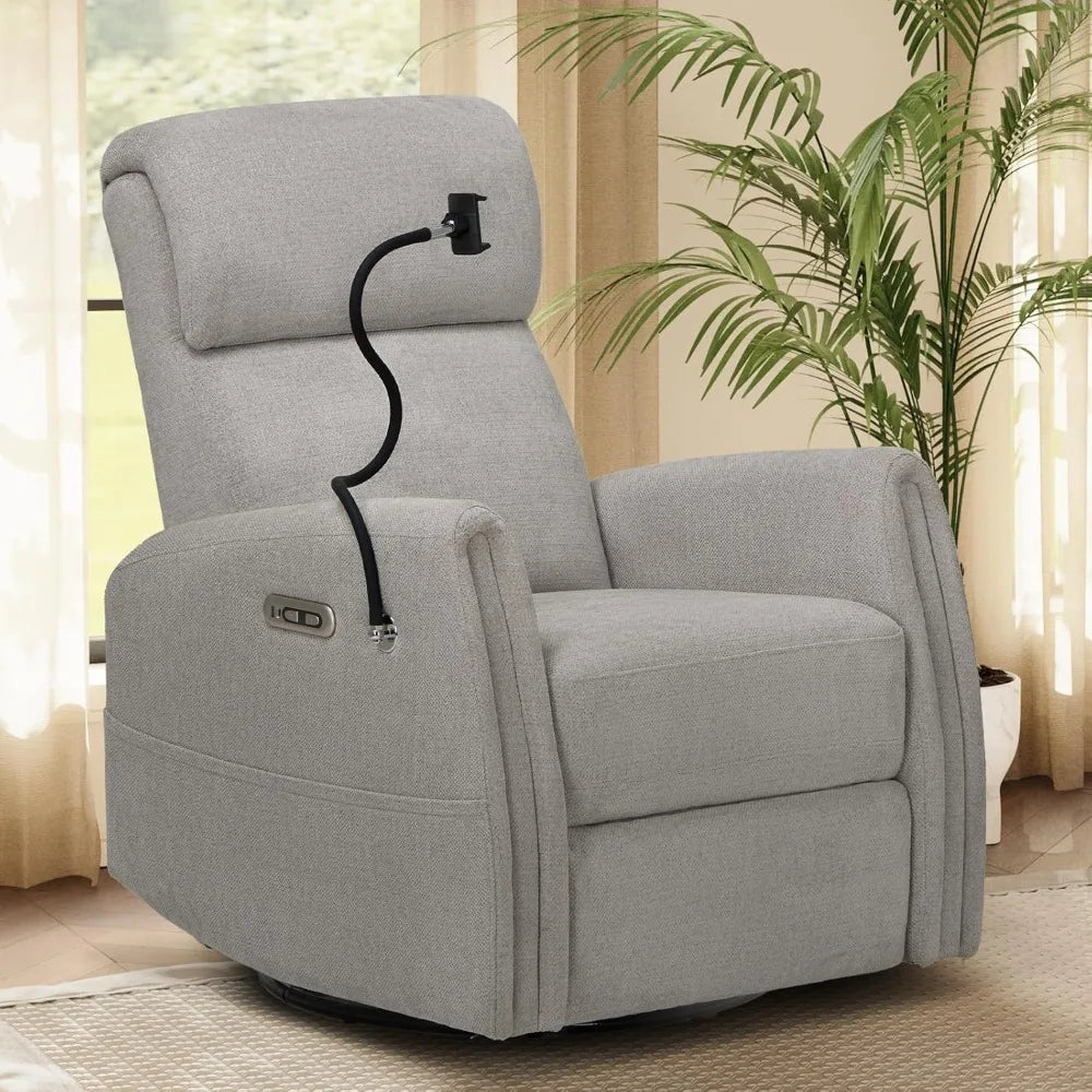 Electric Power Glider/Recliner with Swivel and Rocking Feature.