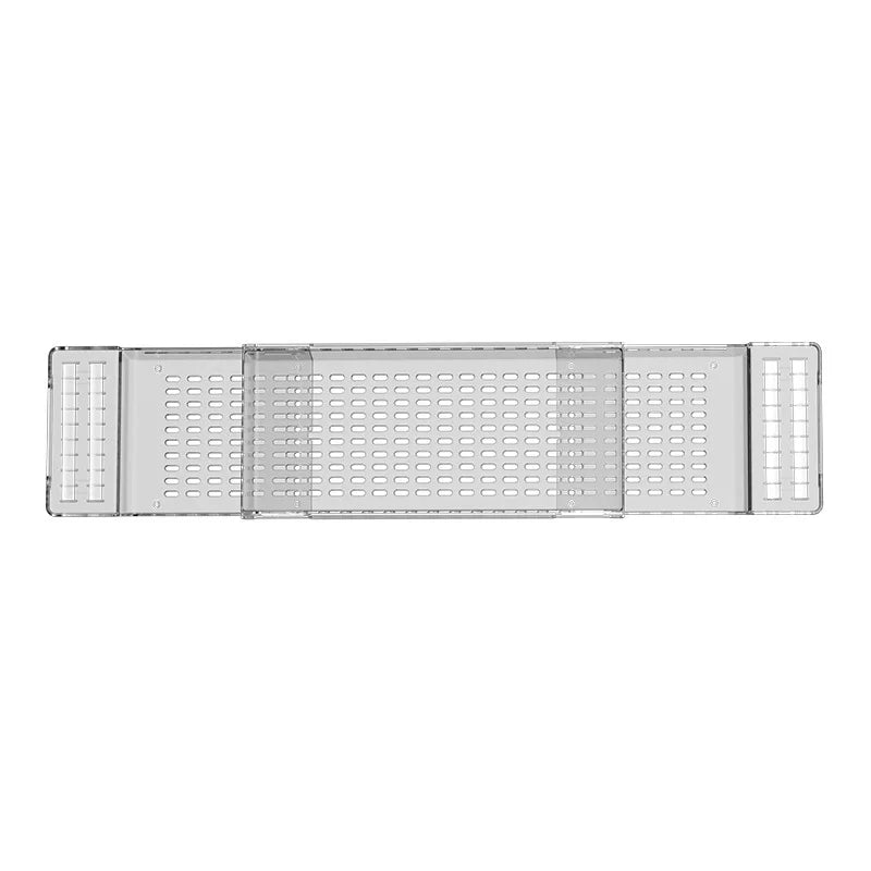 Retractable Bathtub Caddy Rack with Drain Holes