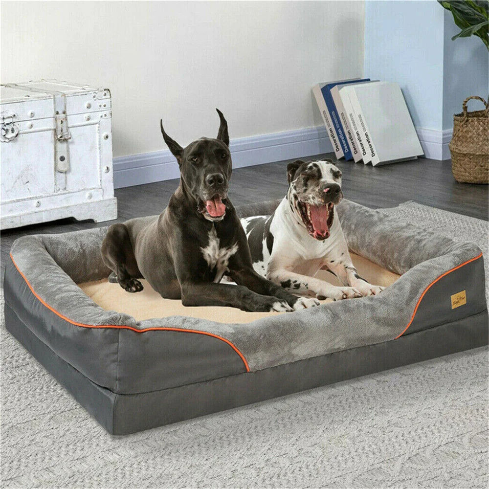 Large Orthopedic Waterproof Memory Foam Pet Sofa with Removable Cover