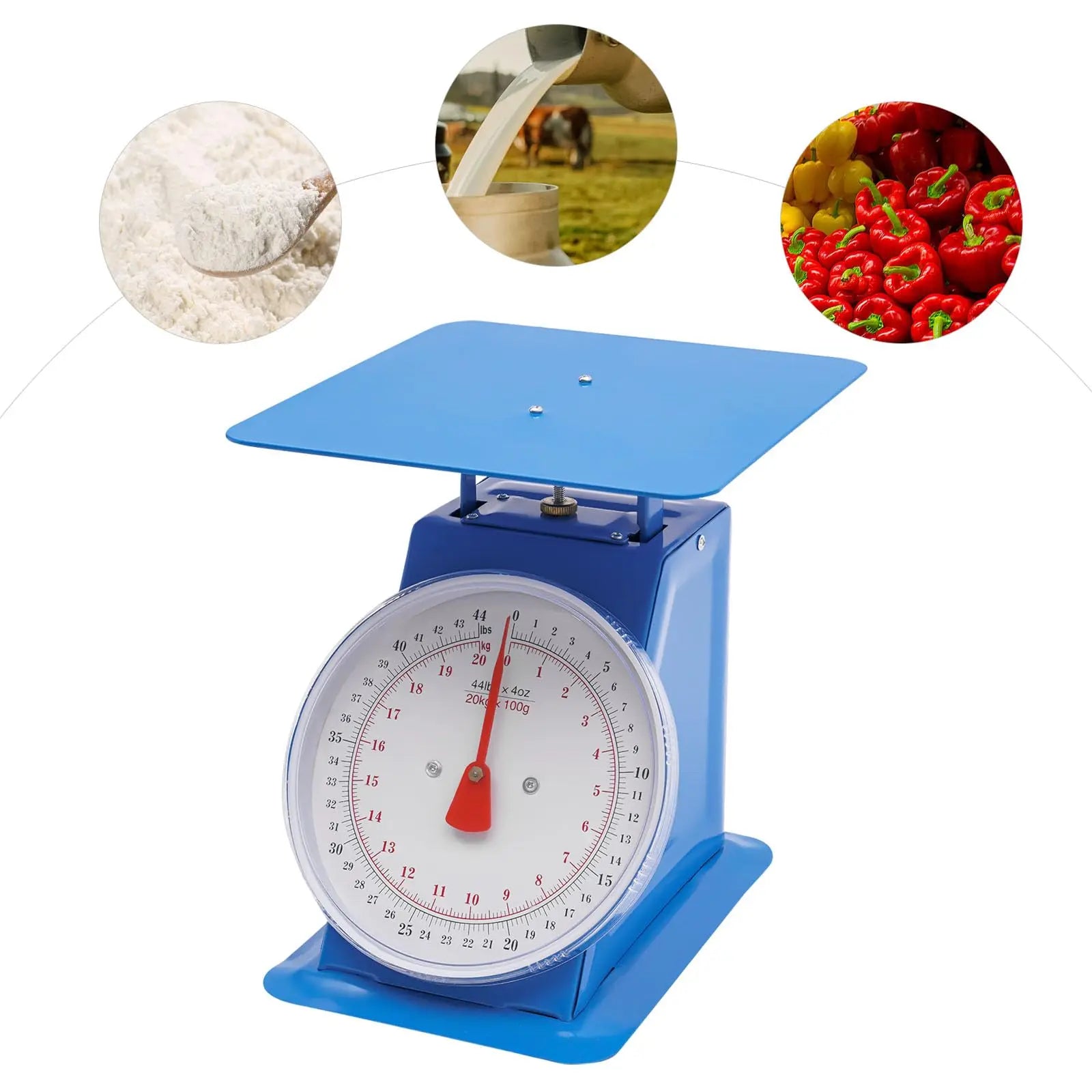 Mechanical Stainless Steel Dial Kitchen Food Scale.