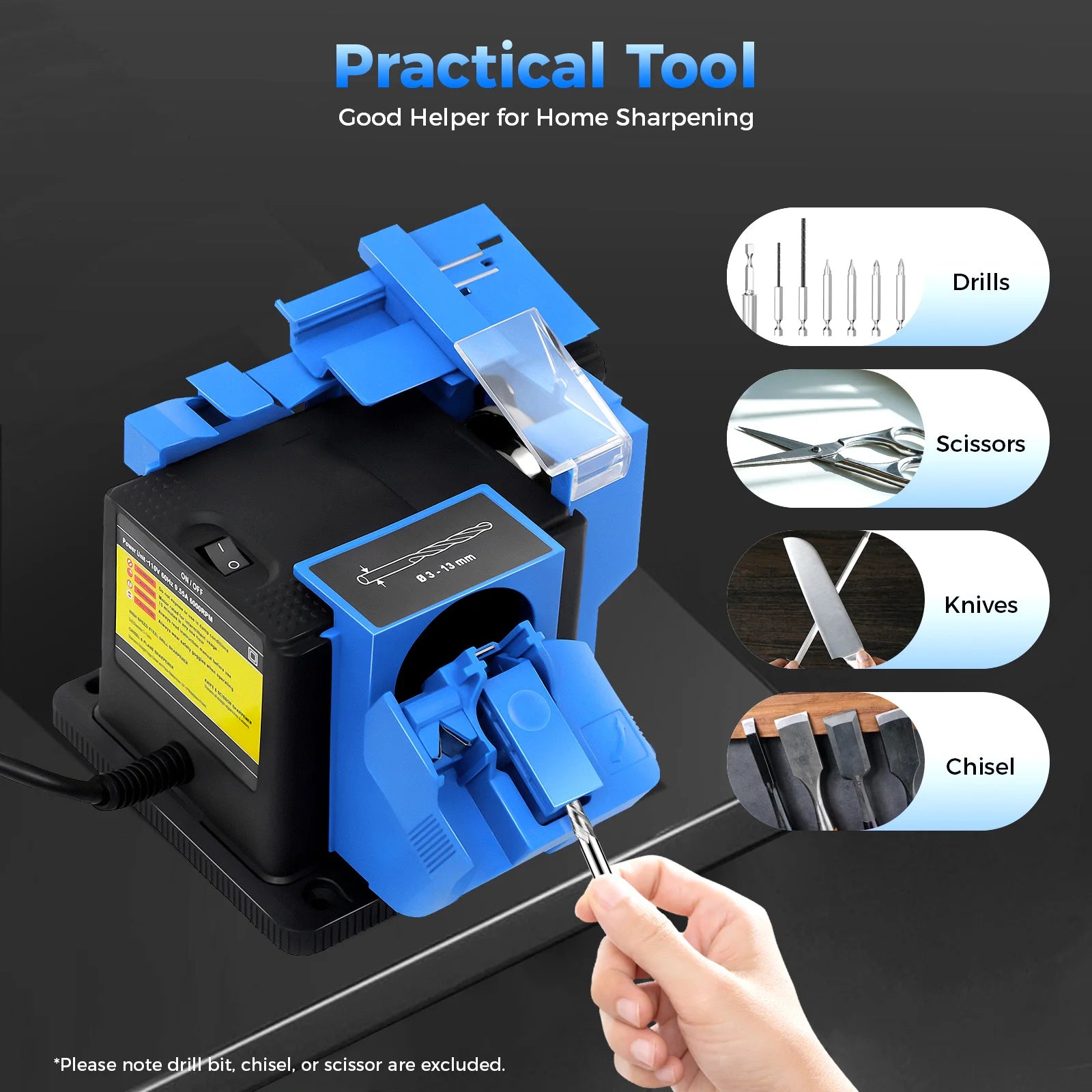 Multifunctional Electric Knife Sharpening Machine and Drill Bit Grinding Machine.