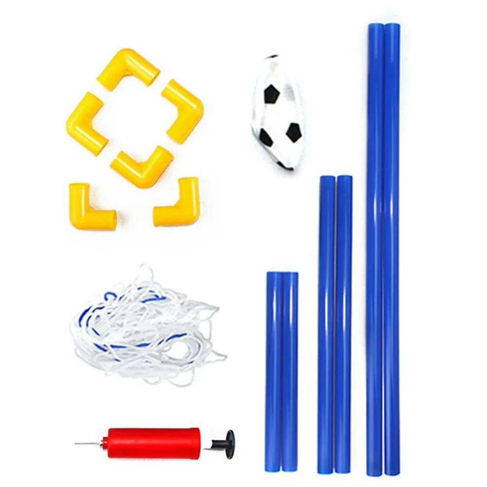 Foldable and Movable Soccer Goal with Net for Training and Practice with Soccer Ball Pump.
