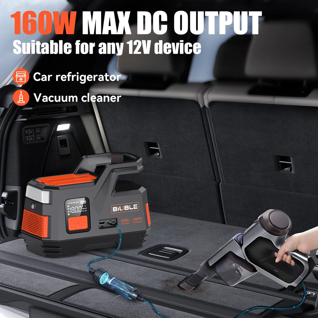 Portable Car Jump Starter Power Bank with Air Compressor and Inflator Pump