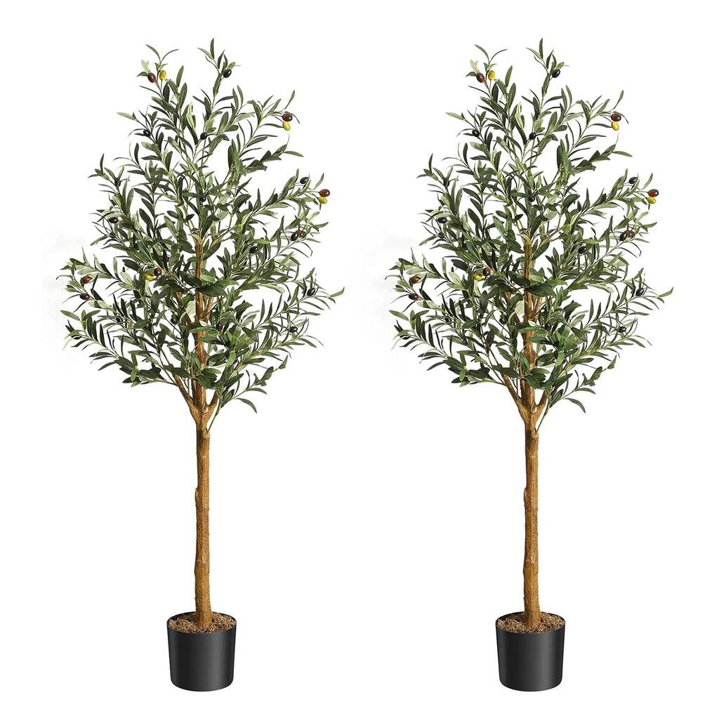 1Pc/2Pcs Large 4ft / 5ft / 6ft Artificial Faux Olive Tree ; Very Realistic Looking. For use indoor or outdoor.