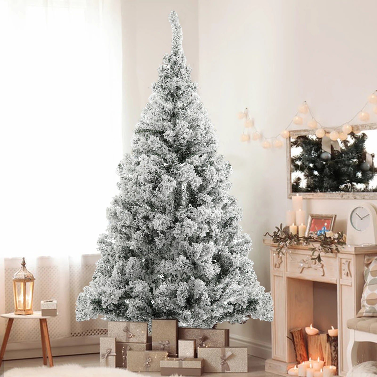 6ft White Artificial Christmas Pine Tree