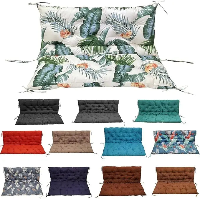 Cushion with Backrest for Outdoor 2-3 Seater Porch Swing.