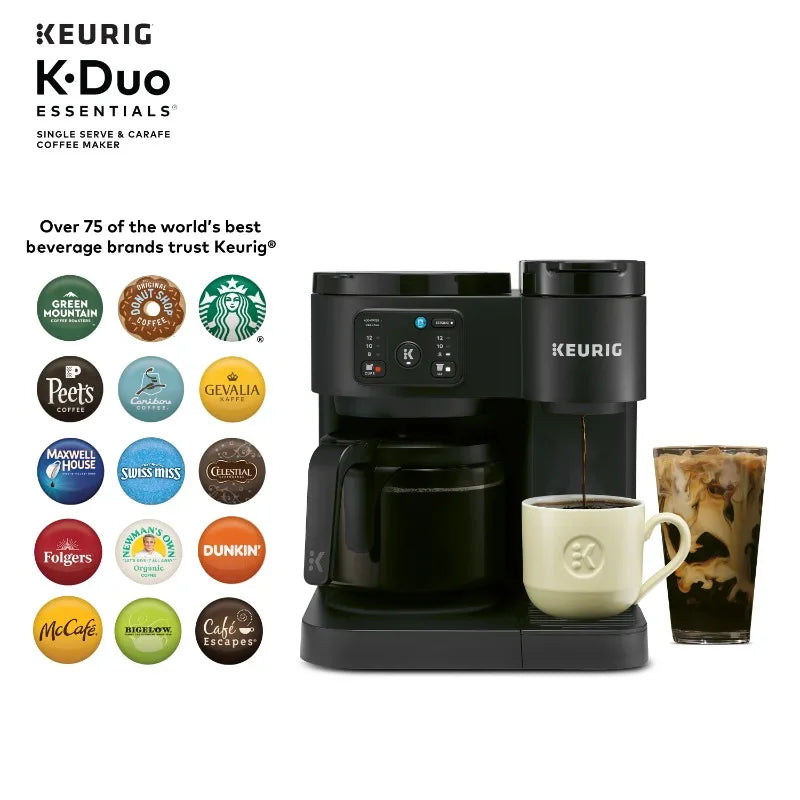 Hot & Iced Single-Serve K-Cup Pod Coffee Maker & Carafe.