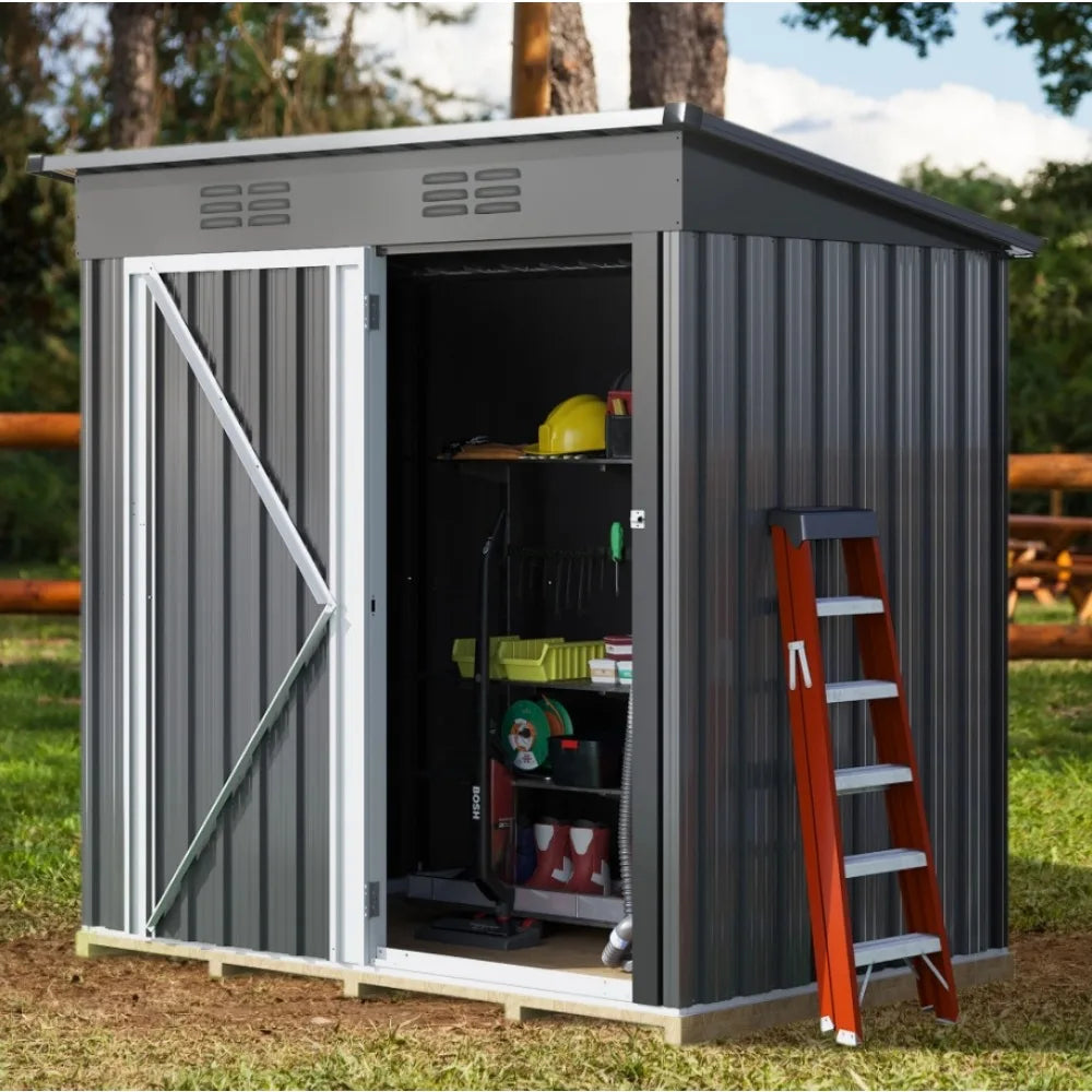 5X3 ft. Metal Storage Shed with Lockable Door & Air Vent,