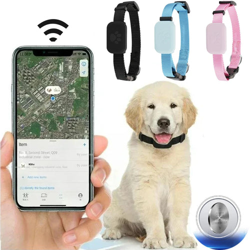 "Find My Pet Positioning Collar" - Pet Bluetooth Remote GPS Tracking Collar for Cats and Puppies