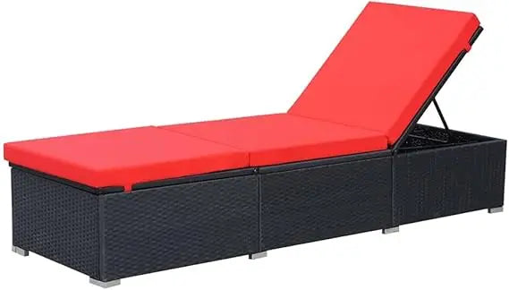 Poly Rattan Adjustable and Durable Patio Sun Lounger